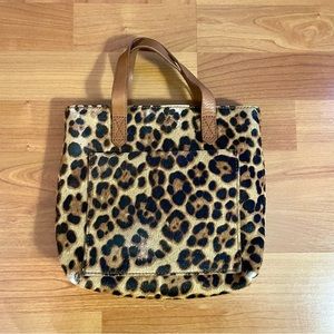 Madewell The Small Transport Crossbody in Leopard Calf Hair